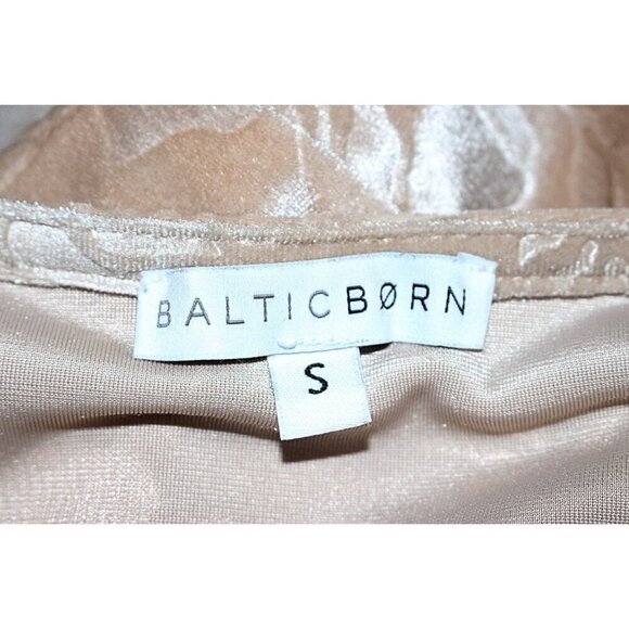 Baltic Born - Matthews Embossed Velvet Maxi Dress in Champagne, Small - Picture 3 of 11